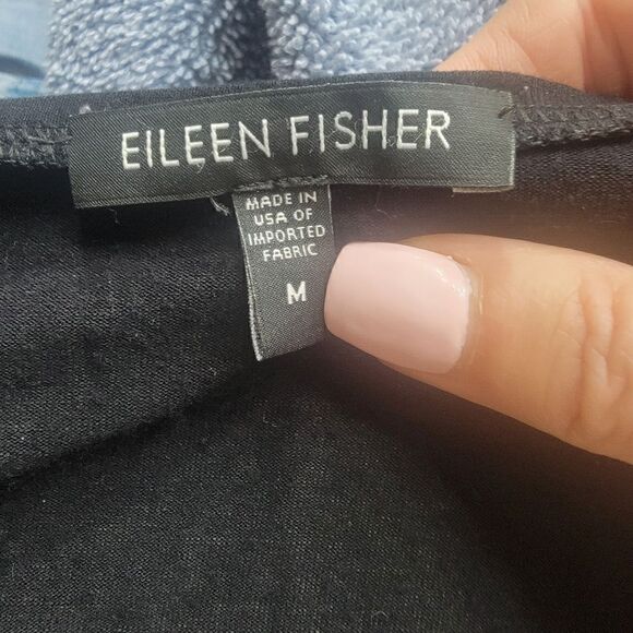Eileen Fisher Black Tunic with Round Neck. Size M. - Picture 5 of 6